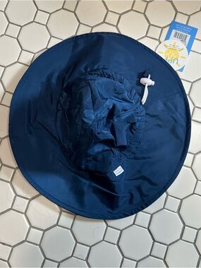 Ruffle Butts Navy Wide Brim Sun Hat